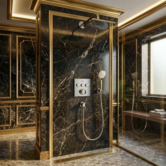 Душевая система GROHE Grohtherm SmartControl Perfect с душевым гарнитуром и верхним душем Rainshower