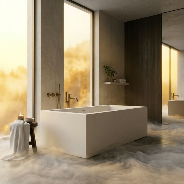 Ванна из искусственного камня IVA BS301170 прямоугольная 1700x750x580 мм